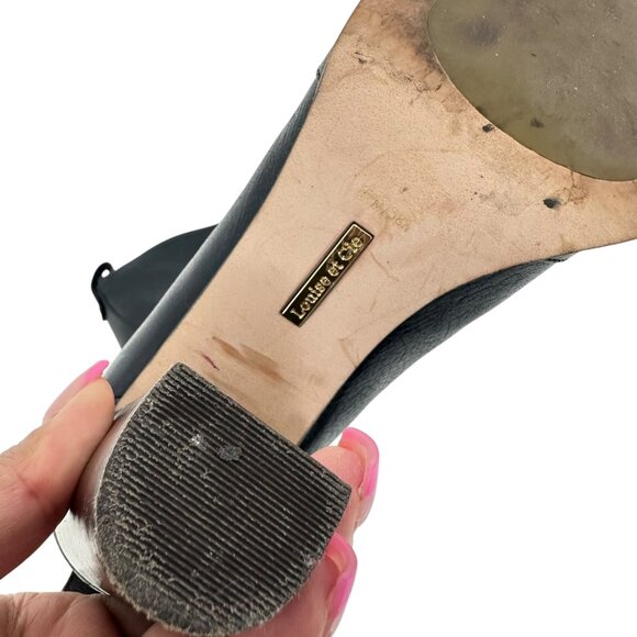 Louise Et Cie Womens SZ 8.5M High Heeled Black Leather Ankle Booties - Picture 11 of 16